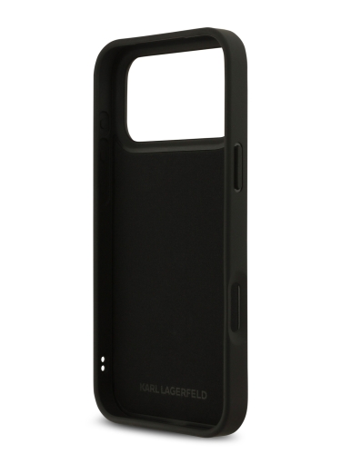 Karl Lagerfeld для iPhone 17 Pro чехол 3D Rubber NFT Choupette Hard Black