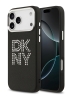 DKNY для iPhone 17 Pro Max чехол PU Metal Studs Stack logo & Camera Hard Black