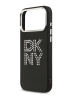DKNY для iPhone 17 Pro Max чехол PU Metal Studs Stack logo & Camera Hard Black