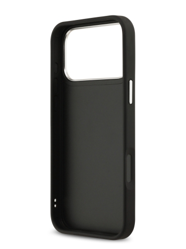 DKNY для iPhone 17 Pro Max чехол PU Metal Studs Stack logo & Camera Hard Black