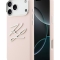 Karl Lagerfeld для iPhone 17 Pro Max чехол Liquid Silicone Initials Metal Logo & Camera Hard Pink