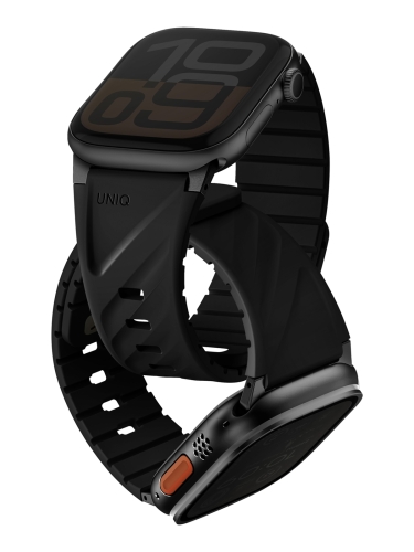 Uniq для Apple Watch 49-40 mm ремешок FLUO Silicone Rubber Black