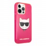 Чехол Karl Lagerfeld TPU FLUO Choupette Hard для iPhone 13 Pro Max, розовый