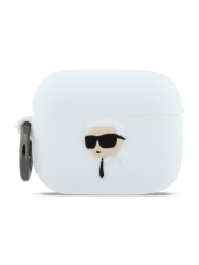 Karl Lagerfeld для Airpods Pro 3 чехол Silicone case with ring NFT 3D Karl White