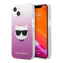 Чехол Karl Lagerfeld Choupette Hard Gradient для iPhone 13 mini, розовый