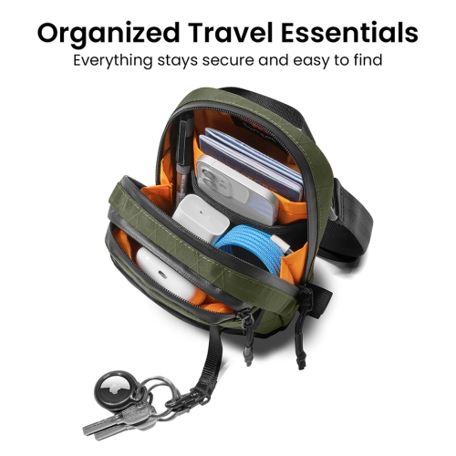 Tomtoc Travel сумка для аксессуаров Aviator-T37 X-Pac Crossbody Bag 1.3L Olive