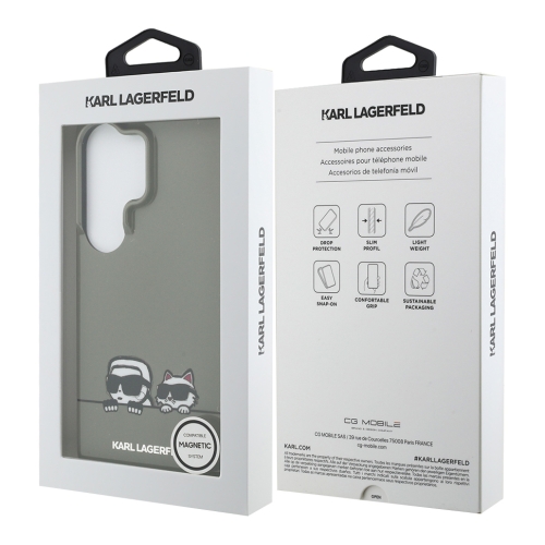 Karl Lagerfeld для Galaxy S26 Ultra чехол IML Sketch Karl & Choupette On Line Hard Black (MagSafe)