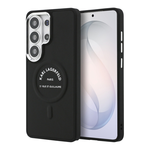 Karl Lagerfeld для Galaxy S26 Ultra чехол PU Smooth leather RSG logo Metal camera Hard Black (MagSafe)