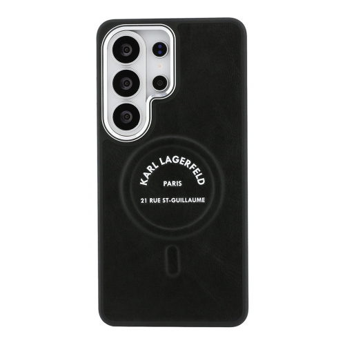 Karl Lagerfeld для Galaxy S26 Ultra чехол PU Smooth leather RSG logo Metal camera Hard Black (MagSafe)
