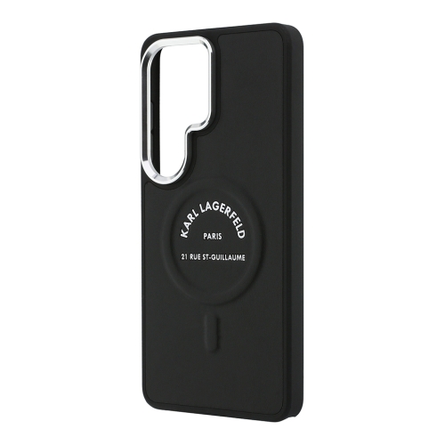 Karl Lagerfeld для Galaxy S26 Ultra чехол PU Smooth leather RSG logo Metal camera Hard Black (MagSafe)