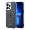 Чехол Mercedes Double layer Stars Hard для iPhone 14 Pro, черный/синий