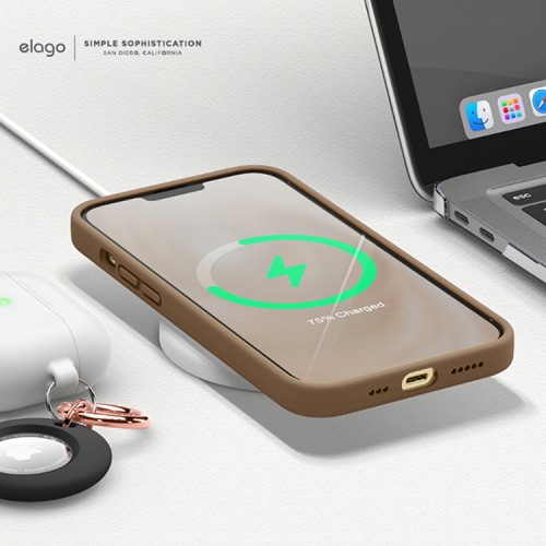 Чехол Elago Soft Silicone для iPhone 13 Pro, коричневый