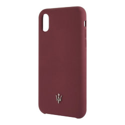 Чехол Maserati Silicone для iPhone XR, красный (Burgundy)