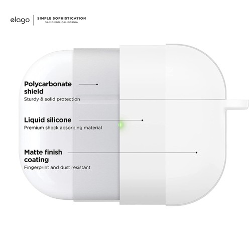 Чехол Elago Liquid Hang case для AirPods Pro 2, белый