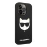 Чехол Lagerfeld Liquid silicone Choupette Hard для iPhone 14 Pro, черный (Magsafe)