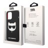 Чехол Lagerfeld Liquid silicone Choupette Hard для iPhone 14 Pro, черный (Magsafe)