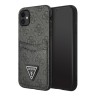 Чехол Guess PU 4G Double cardslot Metal triangle logo Hard для iPhone 11, черный