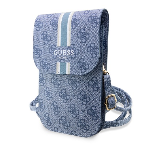 Сумка Guess Wallet Bag 4G Stripes для смартфонов, голубая