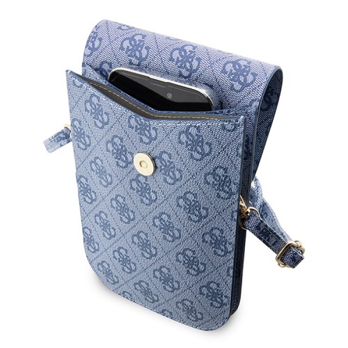 Сумка Guess Wallet Bag 4G Stripes для смартфонов, голубая