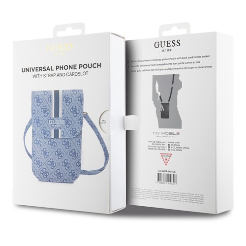 Сумка Guess Wallet Bag 4G Stripes для смартфонов, голубая