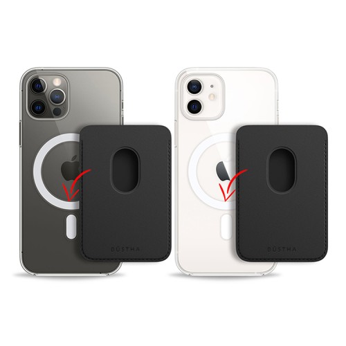 Бумажник Bustha MagSafe Leather Wallet, Noir