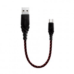 Кабель EnergEA NyloGlitz USB-A/micro-USB (0.18 м), красный