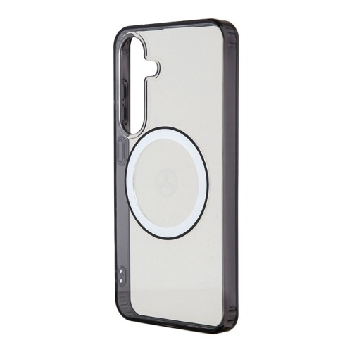 Mercedes для Galaxy S24 чехол PC/TPU Transaprent with Black Ring Hard Clear (MagSafe)