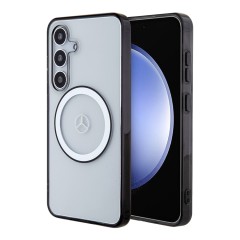 Mercedes для Galaxy S24 чехол PC/TPU Transaprent with Black Ring Hard Clear (MagSafe)