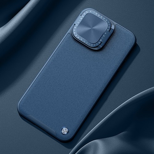 Nillkin для iPhone 15 Pro чехол CamShield ProP PU Leather Magnetic Blue (magsafe)