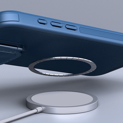 Nillkin для iPhone 15 Pro чехол CamShield ProP PU Leather Magnetic Blue (magsafe)