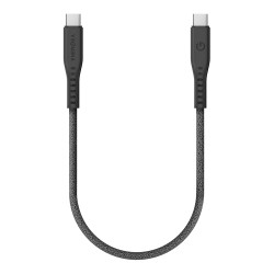 EnergEA Кабель FLOW USB-C to USB-C 3.2 Gen2 PD240W/20Gbps 5A Nanoweave Magnetic tie Black 30cm
