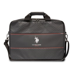 U.S. Polo Assn. для ноутбуков 15" сумка Computer Bag Textured pattern Double Horse logo Black