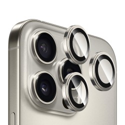 BlueO стекло для iPhone 16 Pro/16 Pro Max, Camera Lens SAPPHIRE Alloy 3 шт. Natural Titan (+instal)