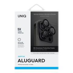 Uniq стекло для iPhone 16 Pro/16 Pro Max OPTIX Camera Lens AluGuard Black