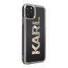 Чехол Karl Lagerfeld Liquid Glitter Karl logo Hard для iPhone 11 Pro Max, черный