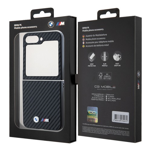 BMW для Galaxy Z Flip 6 M-Collection PU Carbon Black