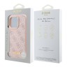 Guess для iPhone 16 Pro Max чехол PU-кожа 4G Plate metal logo Hard Pink (MagSafe)