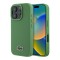 Lacoste для iPhone 16 Pro Max чехол PC/TPU&PVC iconic Woven logo Green (MagSafe)