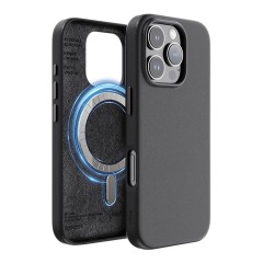 Elago для iPhone 16 Pro Max чехол PU Leather Black (MagSafe)