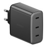 Energea СЗУ AmpCharge GaN100, 3USB-C PD/PPS/QC3.0 total 100W Gunmetal