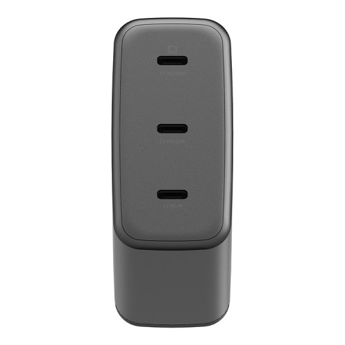 Energea СЗУ AmpCharge GaN100, 3USB-C PD/PPS/QC3.0 total 100W Gunmetal