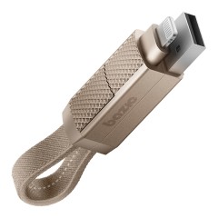 Energea Кабель Bazic GoCharge AluCable 4-in-1 (In USB-A/C, Out USB-C/Lightning) 60W Gold 15cm