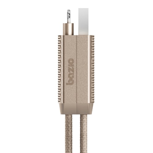 Energea Кабель Bazic GoCharge AluCable 4-in-1 (In USB-A/C, Out USB-C/Lightning) 60W Gold 15cm