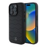 Mercedes для iPhone 16 Pro чехол Leather Waves Metal logo Hard Black
