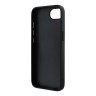 DKNY для iPhone 16e чехол PU Checkered Printed stripes Metal logo Hard Black