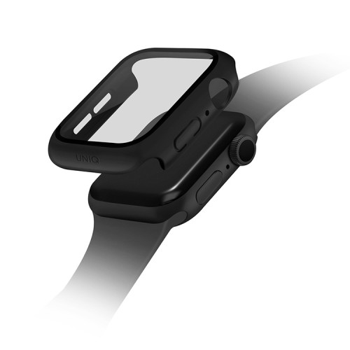 Uniq для Apple Watch 46 mm чехол Nautic +9H glass Water-resistant IP68 Black