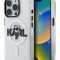 Karl Lagerfeld для iPhone 15 Pro Max чехол PC/TPU Sketch Karl Ikonik Transparent (MagSafe)