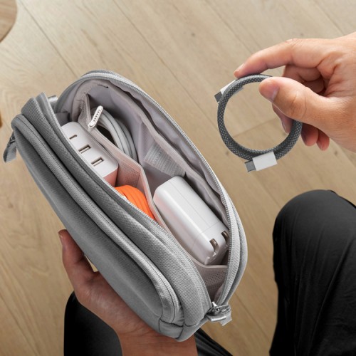 Tomtoc Travel сумка для аксессуаров Light-T12 Electronic Accessory Pouch M 1.8L Gray