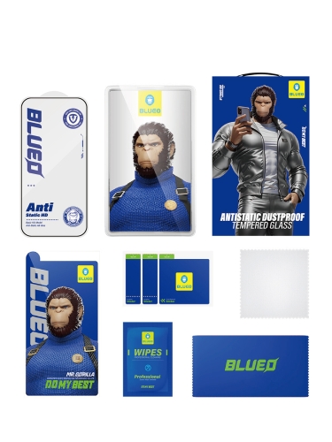 BlueO стекло для iPhone 17 Pro Max/16 Pro Max, Narrow border Anti-Static Black