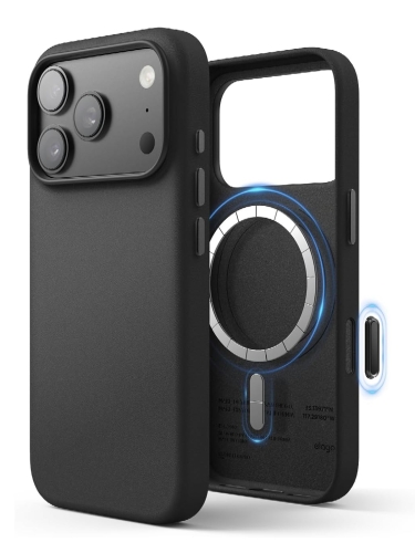 Elago для iPhone 17 Pro Max чехол Magnetic PU Leather Black (MagSafe)